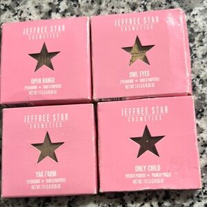 Jeffree Star Eyeshadow Set - Open Range, Owl Eyes, Yak Farm, Only Child. BNIB.